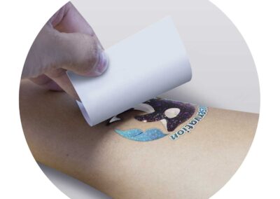 tatouage temporaire -digital print-communication-technique de marquage-logo-communication-cadeau-hotel-goodies