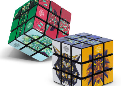 rubik's cube-etiquette-communication-technique de marquage-logo-communication-cadeau-hotel